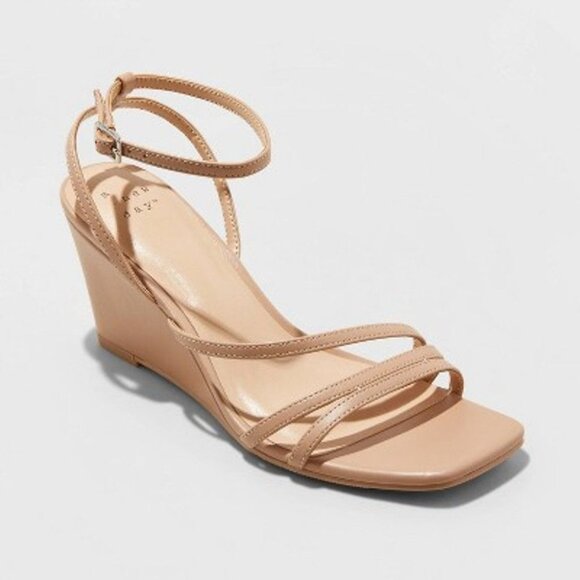 A New Day Women's Gwen Wedge Heels Brown 10 - Picture 1 of 6